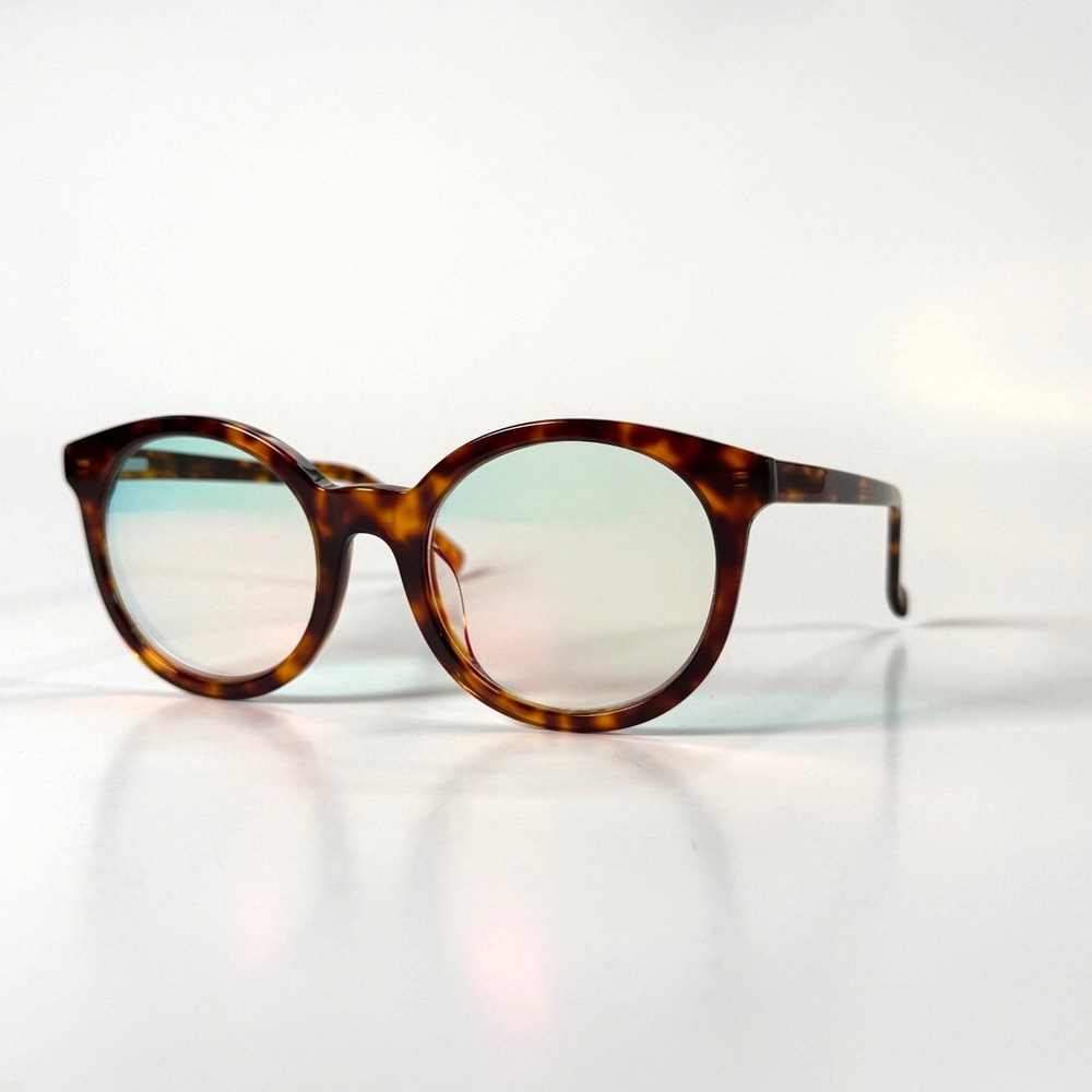 ZENNI Tortoiseshell Round 4412425 Eyeglasses Frame Only 53-21-141 Brown Full Rim